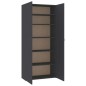 vidaXL Schuhschrank Grau 80x35,5x180 cm Holzwerkstoff vidaXL Schuhschrank Grau 80x35,5x180 cm Holzwerkstoff