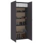vidaXL Schuhschrank Grau 80x35,5x180 cm Holzwerkstoff vidaXL Schuhschrank Grau 80x35,5x180 cm Holzwerkstoff
