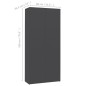 vidaXL Schuhschrank Grau 80x35,5x180 cm Holzwerkstoff vidaXL Schuhschrank Grau 80x35,5x180 cm Holzwerkstoff