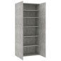 vidaXL Schuhschrank Betongrau 80x35,5x180 cm Holzwerkstoff vidaXL Schuhschrank Betongrau 80x35,5x180 cm Holzwerkstoff
