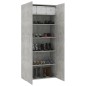 vidaXL Schuhschrank Betongrau 80x35,5x180 cm Holzwerkstoff vidaXL Schuhschrank Betongrau 80x35,5x180 cm Holzwerkstoff