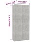 vidaXL Schuhschrank Betongrau 80x35,5x180 cm Holzwerkstoff vidaXL Schuhschrank Betongrau 80x35,5x180 cm Holzwerkstoff