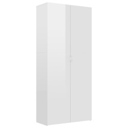 vidaXL Schuhschrank Hochglanz-Weiß 80x35,5x180 cm Holzwerkstoff