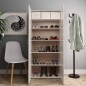 vidaXL Schuhschrank Hochglanz-Weiß 80x35,5x180 cm Holzwerkstoff
