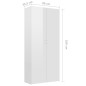 vidaXL Schuhschrank Hochglanz-Weiß 80x35,5x180 cm Holzwerkstoff