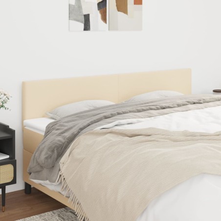 vidaXL Kopfteile 2 Stk. Creme 90x5x78/88 cm Stoff