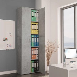 vidaXL Büroschrank Betongrau 60x32x190 cm Holzwerkstoff
