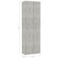 vidaXL Büroschrank Betongrau 60x32x190 cm Holzwerkstoff vidaXL Büroschrank Betongrau 60x32x190 cm Holzwerkstoff