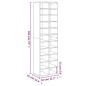 vidaXL Schuhschrank Sonoma-Eiche 54x34x183 cm Holzwerkstoff vidaXL Schuhschrank Sonoma-Eiche 54x34x183 cm Holzwerkstoff