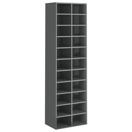 vidaXL Schuhschrank Hochglanz-Grau 54x34x183 cm Holzwerkstoff