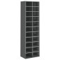 vidaXL Schuhschrank Hochglanz-Grau 54x34x183 cm Holzwerkstoff vidaXL Schuhschrank Hochglanz-Grau 54x34x183 cm Holzwerkstoff
