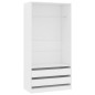 vidaXL Kleiderschrank Weiß 100x50x200 cm Holzwerkstoff vidaXL Kleiderschrank Weiß 100x50x200 cm Holzwerkstoff