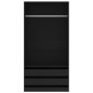 vidaXL Kleiderschrank Schwarz 100x50x200 cm Holzwerkstoff vidaXL Kleiderschrank Schwarz 100x50x200 cm Holzwerkstoff