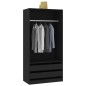 vidaXL Kleiderschrank Schwarz 100x50x200 cm Holzwerkstoff vidaXL Kleiderschrank Schwarz 100x50x200 cm Holzwerkstoff