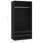 vidaXL Kleiderschrank Schwarz 100x50x200 cm Holzwerkstoff vidaXL Kleiderschrank Schwarz 100x50x200 cm Holzwerkstoff