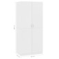 vidaXL Kleiderschrank Weiß 80x52x180 cm Holzwerkstoff vidaXL Kleiderschrank Weiß 80x52x180 cm Holzwerkstoff