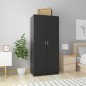 vidaXL Kleiderschrank Schwarz 80x52x180 cm Holzwerkstoff vidaXL Kleiderschrank Schwarz 80x52x180 cm Holzwerkstoff