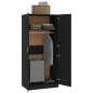 vidaXL Kleiderschrank Schwarz 80x52x180 cm Holzwerkstoff vidaXL Kleiderschrank Schwarz 80x52x180 cm Holzwerkstoff