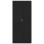 vidaXL Kleiderschrank Schwarz 80x52x180 cm Holzwerkstoff vidaXL Kleiderschrank Schwarz 80x52x180 cm Holzwerkstoff