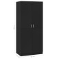 vidaXL Kleiderschrank Schwarz 80x52x180 cm Holzwerkstoff vidaXL Kleiderschrank Schwarz 80x52x180 cm Holzwerkstoff