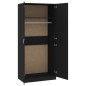 vidaXL Kleiderschrank Schwarz 90x52x200 cm Holzwerkstoff vidaXL Kleiderschrank Schwarz 90x52x200 cm Holzwerkstoff