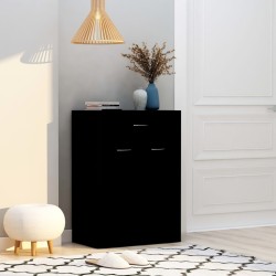 vidaXL Schuhschrank Schwarz 60x35x84 cm Holzwerkstoff