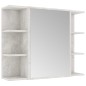 vidaXL Bad-Spiegelschrank Betongrau 80x20,5x64 cm Holzwerkstoff vidaXL Bad-Spiegelschrank Betongrau 80x20,5x64 cm Holzwerkstoff