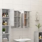 vidaXL Bad-Spiegelschrank Betongrau 80x20,5x64 cm Holzwerkstoff vidaXL Bad-Spiegelschrank Betongrau 80x20,5x64 cm Holzwerkstoff