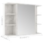 vidaXL Bad-Spiegelschrank Betongrau 80x20,5x64 cm Holzwerkstoff vidaXL Bad-Spiegelschrank Betongrau 80x20,5x64 cm Holzwerkstoff
