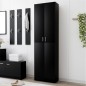 vidaXL Garderobenschrank Schwarz 55x25x189 cm Holzwerkstoff vidaXL Garderobenschrank Schwarz 55x25x189 cm Holzwerkstoff