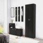 vidaXL Garderobenschrank Schwarz 55x25x189 cm Holzwerkstoff vidaXL Garderobenschrank Schwarz 55x25x189 cm Holzwerkstoff