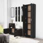 vidaXL Garderobenschrank Schwarz 55x25x189 cm Holzwerkstoff vidaXL Garderobenschrank Schwarz 55x25x189 cm Holzwerkstoff
