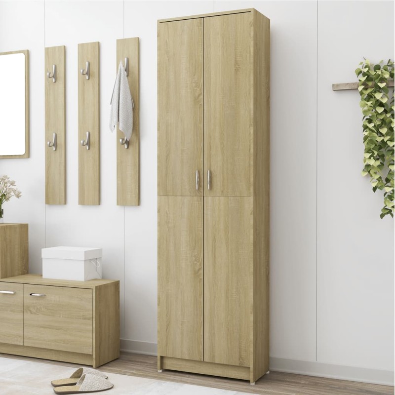 vidaXL Garderobenschrank Sonoma-Eiche 55x25x189 cm Holzwerkstoff vidaXL Garderobenschrank Sonoma-Eiche 55x25x189 cm Holzwerkstoff