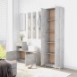 vidaXL Garderobenschrank Betongrau 55x25x189 cm Holzwerkstoff vidaXL Garderobenschrank Betongrau 55x25x189 cm Holzwerkstoff