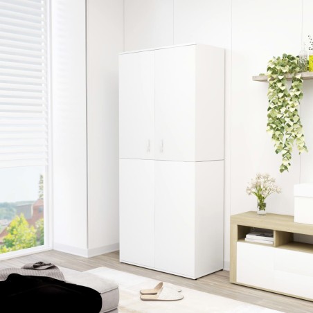 vidaXL Schuhschrank Weiß 80×39×178 cm Holzwerkstoff