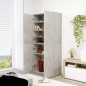 vidaXL Schuhschrank Betongrau 80x39x178 cm Holzwerkstoff vidaXL Schuhschrank Betongrau 80x39x178 cm Holzwerkstoff