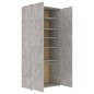 vidaXL Schuhschrank Betongrau 80x39x178 cm Holzwerkstoff vidaXL Schuhschrank Betongrau 80x39x178 cm Holzwerkstoff