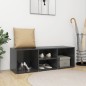 vidaXL Schuhbank Hochglanz-Grau 105x35x35 cm Holzwerkstoff vidaXL Schuhbank Hochglanz-Grau 105x35x35 cm Holzwerkstoff
