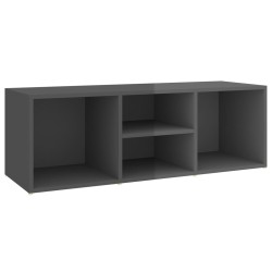 vidaXL Schuhbank Hochglanz-Grau 105x35x35 cm Holzwerkstoff