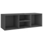 vidaXL Schuhbank Hochglanz-Grau 105x35x35 cm Holzwerkstoff vidaXL Schuhbank Hochglanz-Grau 105x35x35 cm Holzwerkstoff