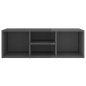 vidaXL Schuhbank Hochglanz-Grau 105x35x35 cm Holzwerkstoff vidaXL Schuhbank Hochglanz-Grau 105x35x35 cm Holzwerkstoff