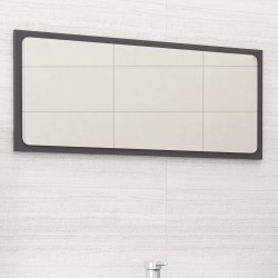 vidaXL Badspiegel Hochglanz-Grau 80x1,5x37 cm Holzwerkstoff