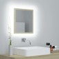 vidaXL LED-Badspiegel Sonoma-Eiche 40x8,5x37 cm Acryl
