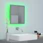 vidaXL LED-Badspiegel Hochglanz-Grau 40x8,5x37 cm Acryl vidaXL LED-Badspiegel Hochglanz-Grau 40x8,5x37 cm Acryl