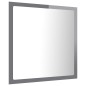 vidaXL LED-Badspiegel Hochglanz-Grau 40x8,5x37 cm Acryl vidaXL LED-Badspiegel Hochglanz-Grau 40x8,5x37 cm Acryl