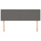 Kopfteile 2 Stk. Grau 72x5x78/88 cm Kunstleder