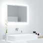 vidaXL LED-Badspiegel Hochglanz-Weiß 60x8,5x37 cm Acryl vidaXL LED-Badspiegel Hochglanz-Weiß 60x8,5x37 cm Acryl
