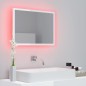 vidaXL LED-Badspiegel Hochglanz-Weiß 60x8,5x37 cm Acryl vidaXL LED-Badspiegel Hochglanz-Weiß 60x8,5x37 cm Acryl