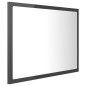 vidaXL LED-Badspiegel Hochglanz-Grau 60x8,5x37 cm Acryl vidaXL LED-Badspiegel Hochglanz-Grau 60x8,5x37 cm Acryl