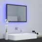 vidaXL LED-Badspiegel Hochglanz-Grau 60x8,5x37 cm Acryl vidaXL LED-Badspiegel Hochglanz-Grau 60x8,5x37 cm Acryl